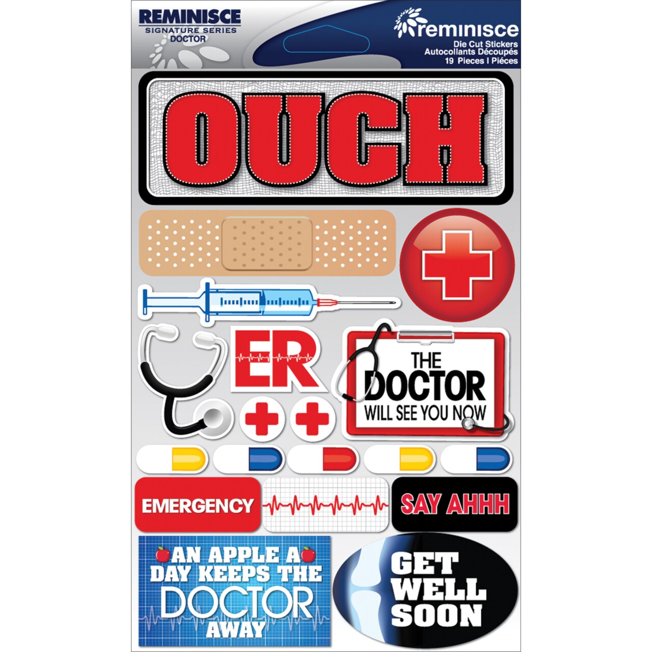 Reminisce Signature Series Dimensional Stickers 4.5"X6" -Doctor